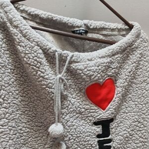 Just Love Gray Pajama Pants with Red Heart